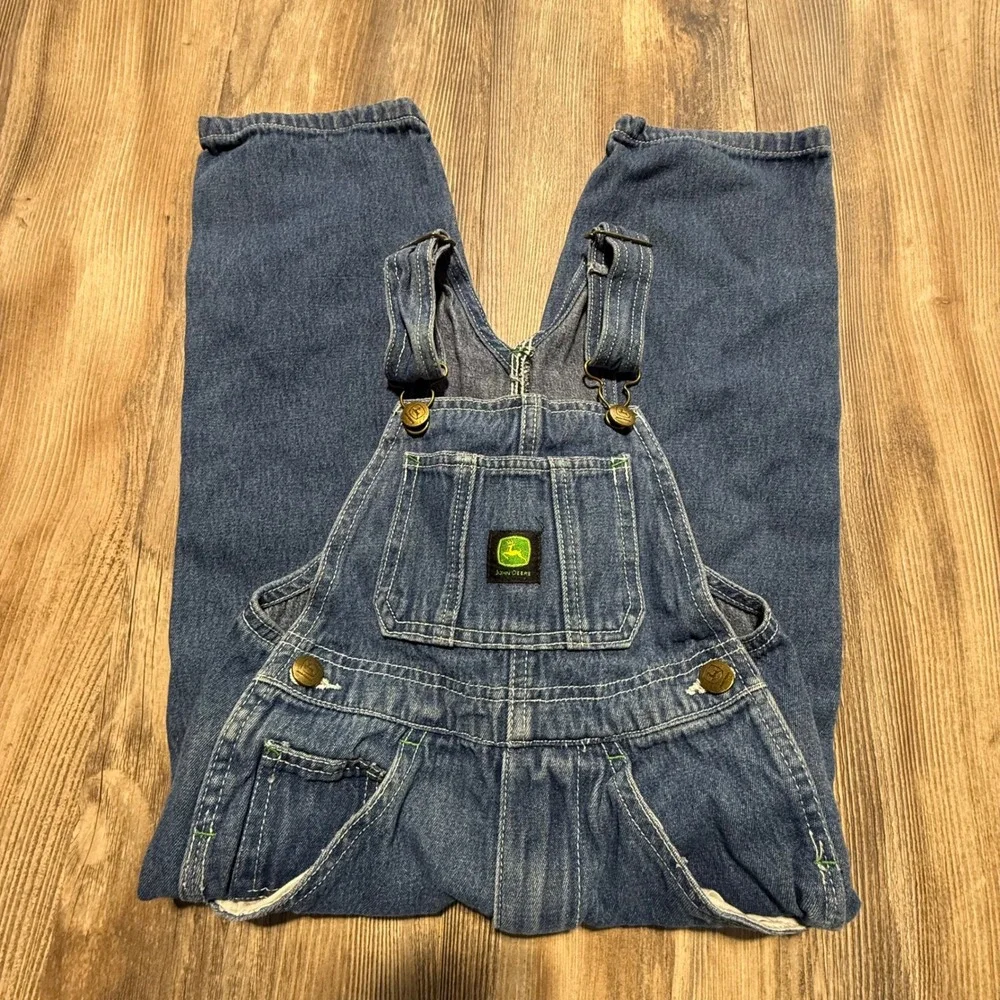 Americana John Deere Overalls Blue Denim Kids Workwear Bibs